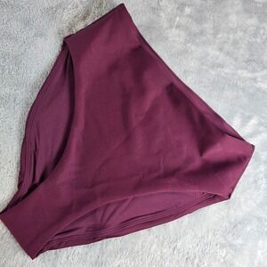 J.Crew Women S Burgundy Bikini Bottom Classic Sculpt High-Waisted Hallie NEW